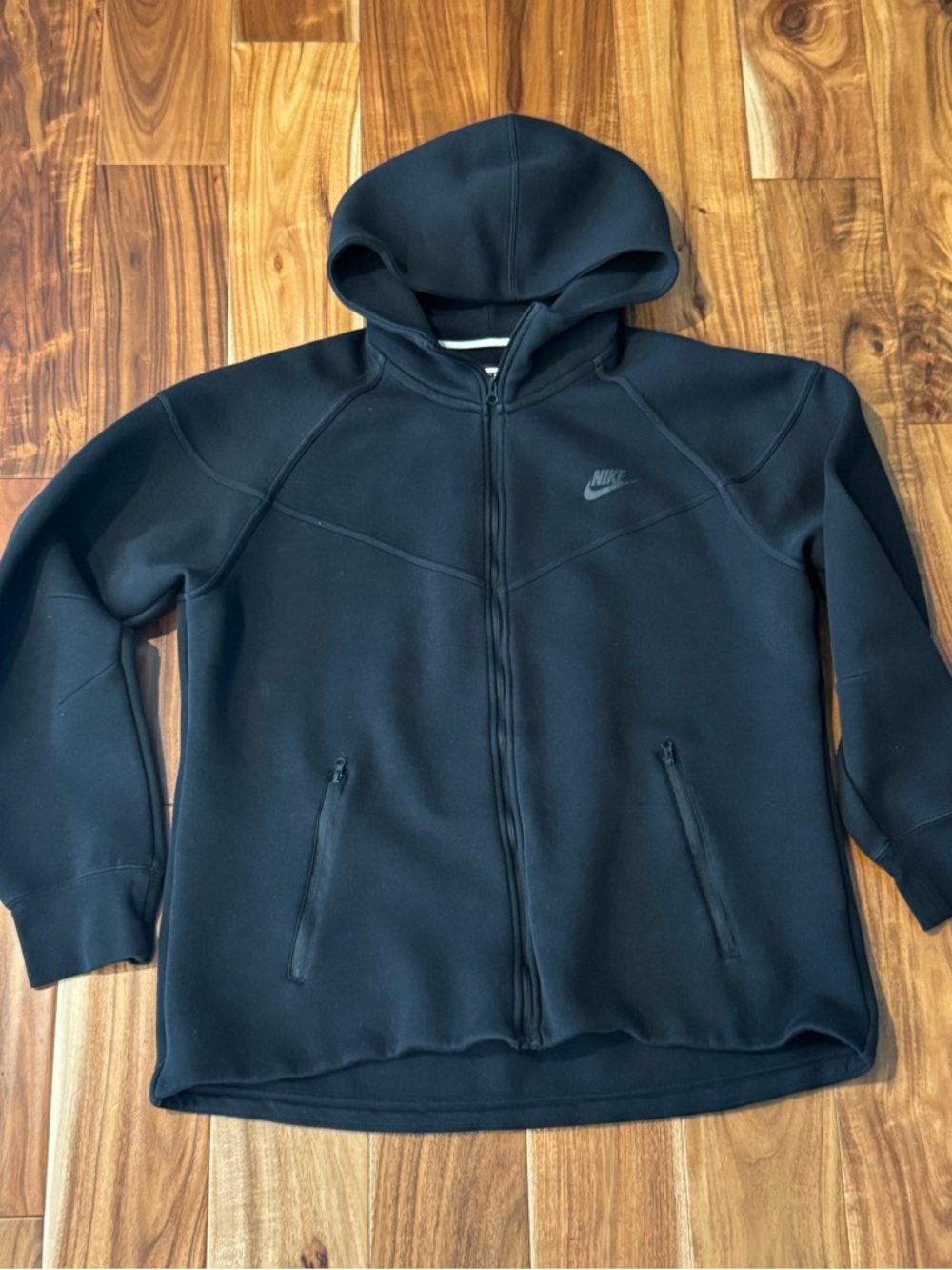 Women’s Nike Black Hooded Full-Zip Jacket Tech fleece XL